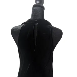 Vince Black Velvet Cowl Neck Top Size 12 Whimsigoth Dark Romantic Holiday‎ thumbnail 4