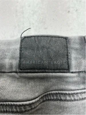 Womans Excellent American Eagle Curve Jegging Distressed Stretch Gray Jeans 10 thumbnail 8