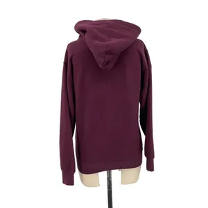 Aritzia Tna Cozy Fleece Perfect‎ Hoodie Sweatshirt Pullover Dark Purple Size XXS thumbnail 6