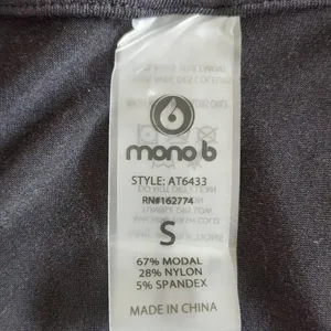Mono B Black Short Sleeve T-Shirt Tunic NWT Size Small Black High Low Tee thumbnail 6