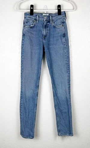 Agolde Lyle Low Rise Slim in Hour Organic Cotton Blend Size 23 thumbnail 2