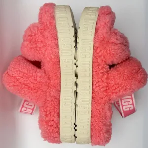 LIKE NEW UGG Women's Oh Fluffita Platform Slippers‎ Pink Fuzzy Size 6 thumbnail 7