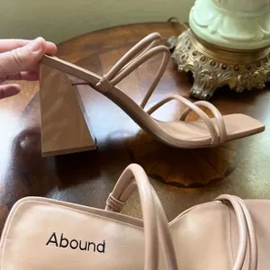 Abound Austyn Tubular Strappy Block Heeled Sandal Tan Mocha Size 10 NEW thumbnail 5