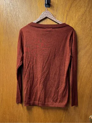 Smartwool Front Range Merino Wool Knit Sweater Cinnamon Heather Large NEW READ thumbnail 14
