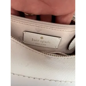 Kate Spade New York Wicker & White Leather Small Satchel Crossbody Bag thumbnail 14