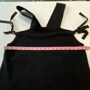 Madewell Black Side Tie Sweater Tunic Dress XL Minimalist Cozy thumbnail 5