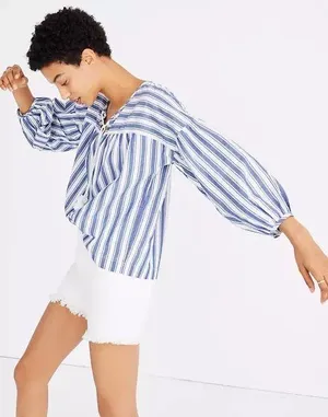Peasant Top in Shea Stripe thumbnail 1