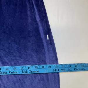 Vuori Womens Wide Leg Corduroy Velour Pants Indigo Blue Drawstring Lounge Large thumbnail 9