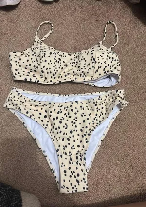 Polka dot bikini set Yellow thumbnail 1