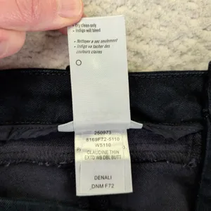 Paige Claudine Thin Denali‎ Flare Jeans Dark Indigo Seamed Trousers Women's 32 thumbnail 5