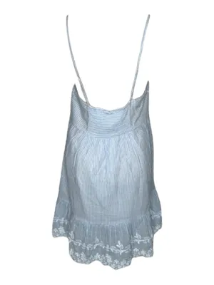 Joie ミ Floral Embroidery Lace Spaghetti Strap Sundress ミ Blue White Stripe ミ S thumbnail 4