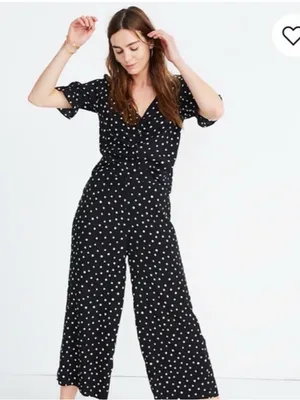 Madewell Hudson Black Polka Dot Cropped Ankle Pants XS thumbnail 3