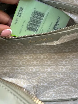 Sam Edelman Purse Bag Sage Green Quilted Faux Leather Satchel thumbnail 14