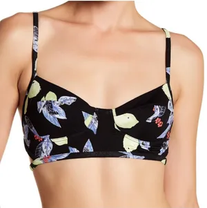 Free People Winona Floral Bra in Black Combo NWT thumbnail 1