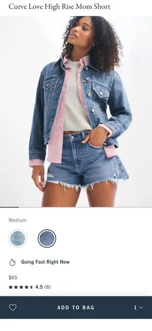 Abercrombie Mom High-Rise Shorts thumbnail 6