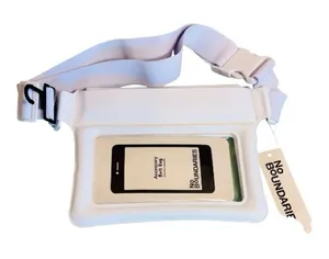 No Boundaries White waist belt bag purse water resistant cellphone holder thumbnail 1