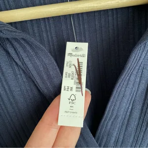NWT Madewell Ribbed Polo Mini Dress thumbnail 3