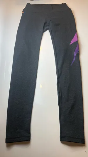 Aviator Nation Charcol Capri Leggings with Purple‎ Size Small thumbnail 1