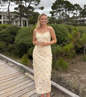 White Shell Sequin Dress thumbnail 3