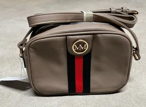 NWT MARILYN MONROE Taupe Handbag Purse w/ Crossbody Strap Faux Leather thumbnail 1