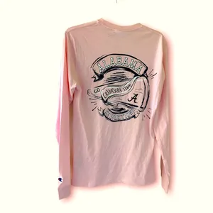 Champion University of Alabama Long Sleeve Tee Cotton Shirt Women Small Football thumbnail 3