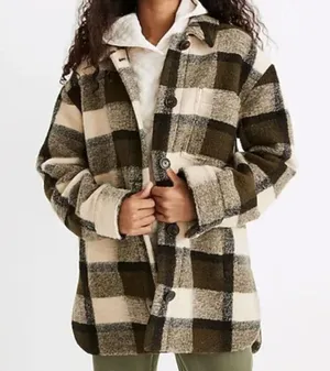 Madewell Belrose Plaid Wool Blend Shirt Jacket thumbnail 1
