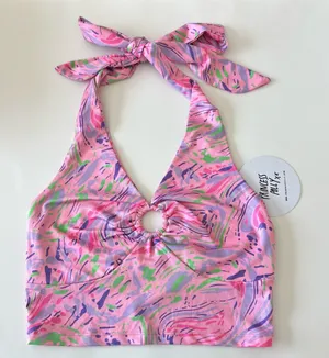 Princess Polly Pink Halter Top thumbnail 2