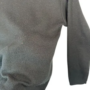 Daniel La Torre Italy Black Wool Blend Mock Neck Sweater‎ Button Shoulder Size S thumbnail 6