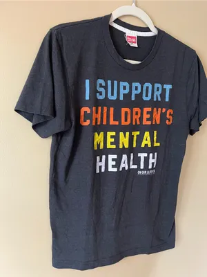HOMAGE Charcoal 'I Support Children's Mental Health' Graphic Tee thumbnail 2