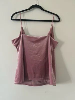 Banana Republic Pink Velvet Cowl Neck Blouse XL Balletcore Romantic Minimalist thumbnail 6