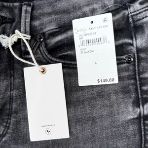 Good American Good Legs Low Distressed GLLSP257BT NWT‎ Black Size 4 thumbnail 7