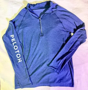 Lululemon Men’s Metal Vent 1/2-Zip Tech “Pelaton” Navy Size Medium thumbnail 1