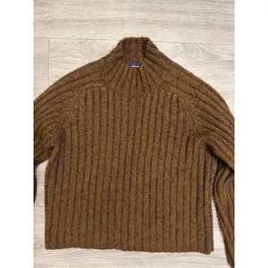 The Limited America Brown Ribbed Wool Blend Katherine Sweater M Mock Neck Fall thumbnail 12