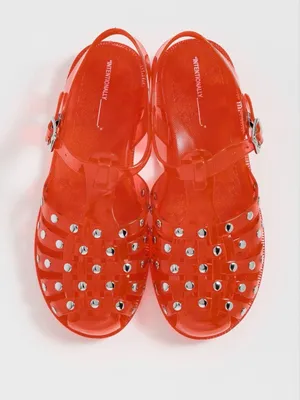 INTENTIONALLY BLANK Ellery Stud Jelly Sandals (Sz 9) Cherry Red NWT thumbnail 3