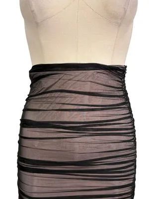 House of CB Leonela Ruched Mesh Skirt Size Small thumbnail 6