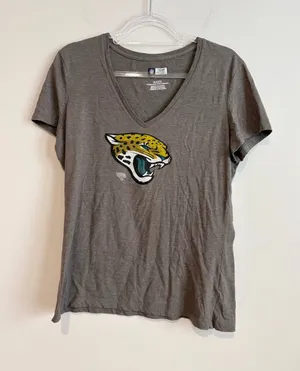 NFL Jacksonville Jaguars Logo Womens T-Shirt‎ grey size XL thumbnail 1