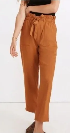 Madewell Dunaway Paperbag Pants Size Small Workwear‎ Mustard Casual thumbnail 1