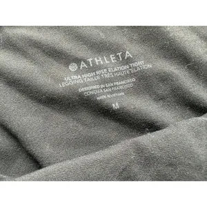 Athleta Ultra‎ High Rise Elation Tight Legging Black Medium Yoga Workout Stretch thumbnail 4