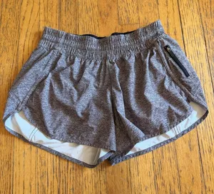 Lululemon Lined Running Shorts Womens 10 Gray thumbnail 1