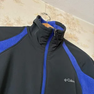 Y2k Columbia Sportswear black blue full zip fleece jacket gorpcore outdoor L thumbnail 8