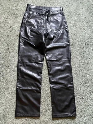 Abercrombie&Fitch The ‘90s Straight Ultra High Rise Faux Leather Pants NWT 30/10 thumbnail 11
