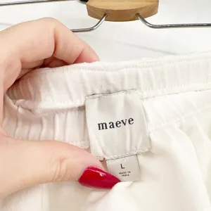 Maeve Womens White Balletcore Cotton Elastic Waist Bubble Puff Mini Skirt Size L thumbnail 4