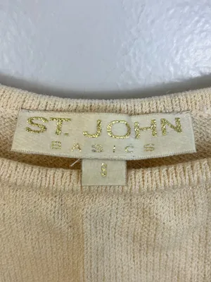 St John Basics Ivory Sleeveless Pullover Tank Blouse Size 6 thumbnail 7