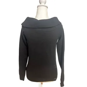 RALPH LAUREN Black Label black cashmere sweater jeweled button size M thumbnail 2