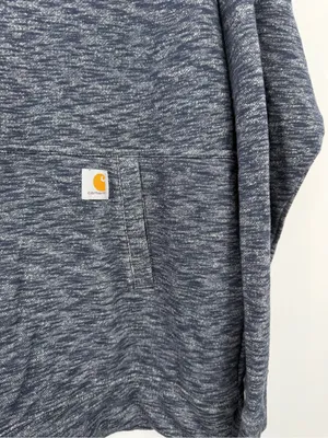 Carhartt Newberry French Terry Hoodie Womens L Navy Relaxed Fit Pullover thumbnail 6