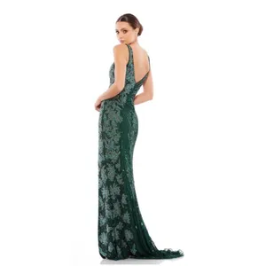 NWT Mac Duggal‎ 5473 Emerald Beaded Floral Sequin Gown Sz 10 $598 thumbnail 2
