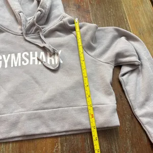 Gymshark Cropped Hoodie Small Gray White Workout Athletic thumbnail 8