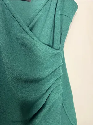 PrettyLittleThing Teal Asymmetrical Bodycon green Dress Size 16 thumbnail 6