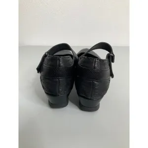OTBT Companion Black Leather Mary Jane Wedge Shoes 8M 17F935‎ thumbnail 4