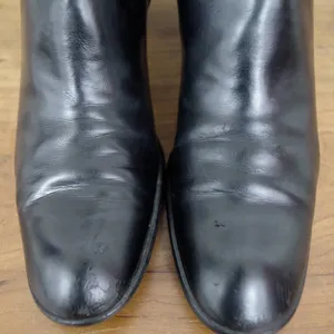 Salvatore Ferragamo Black Leather Buckle Heeled Zip UP Boots Size 8.5 4A thumbnail 8